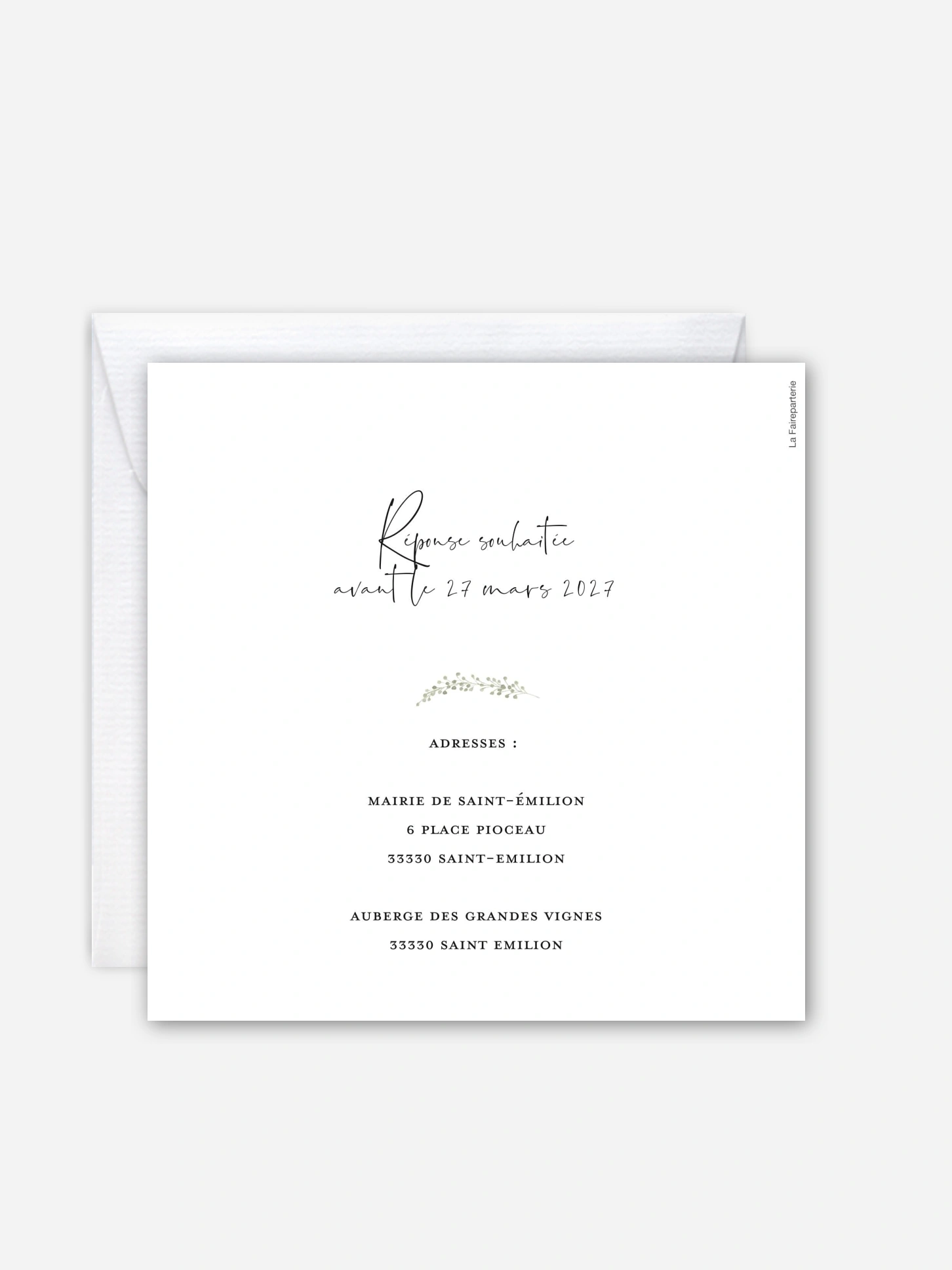 Faire-part de mariage Eucalyptus Love