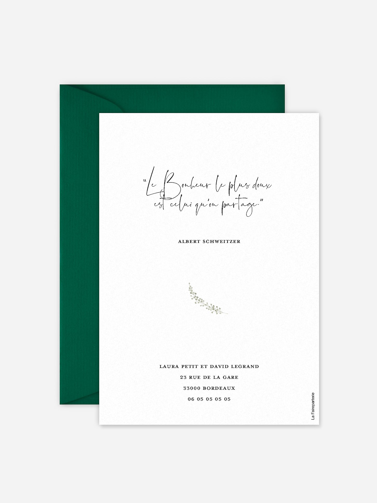 Faire-part de mariage Eucalyptus Love