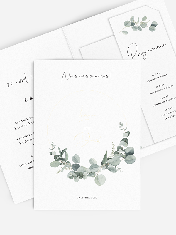 Faire-part de mariage Eucaylptus Love
