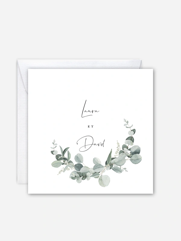 Faire-part de mariage Eucalyptus Love