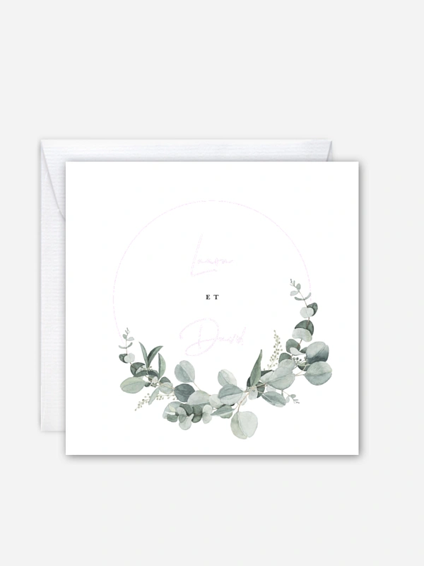 Faire-part de mariage Eucalyptus Love