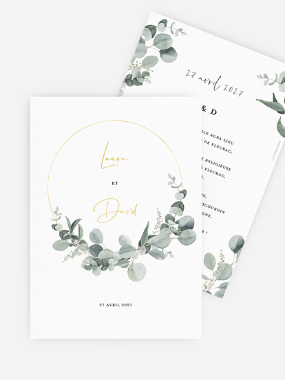 Faire-part de mariage Eucalyptus Love