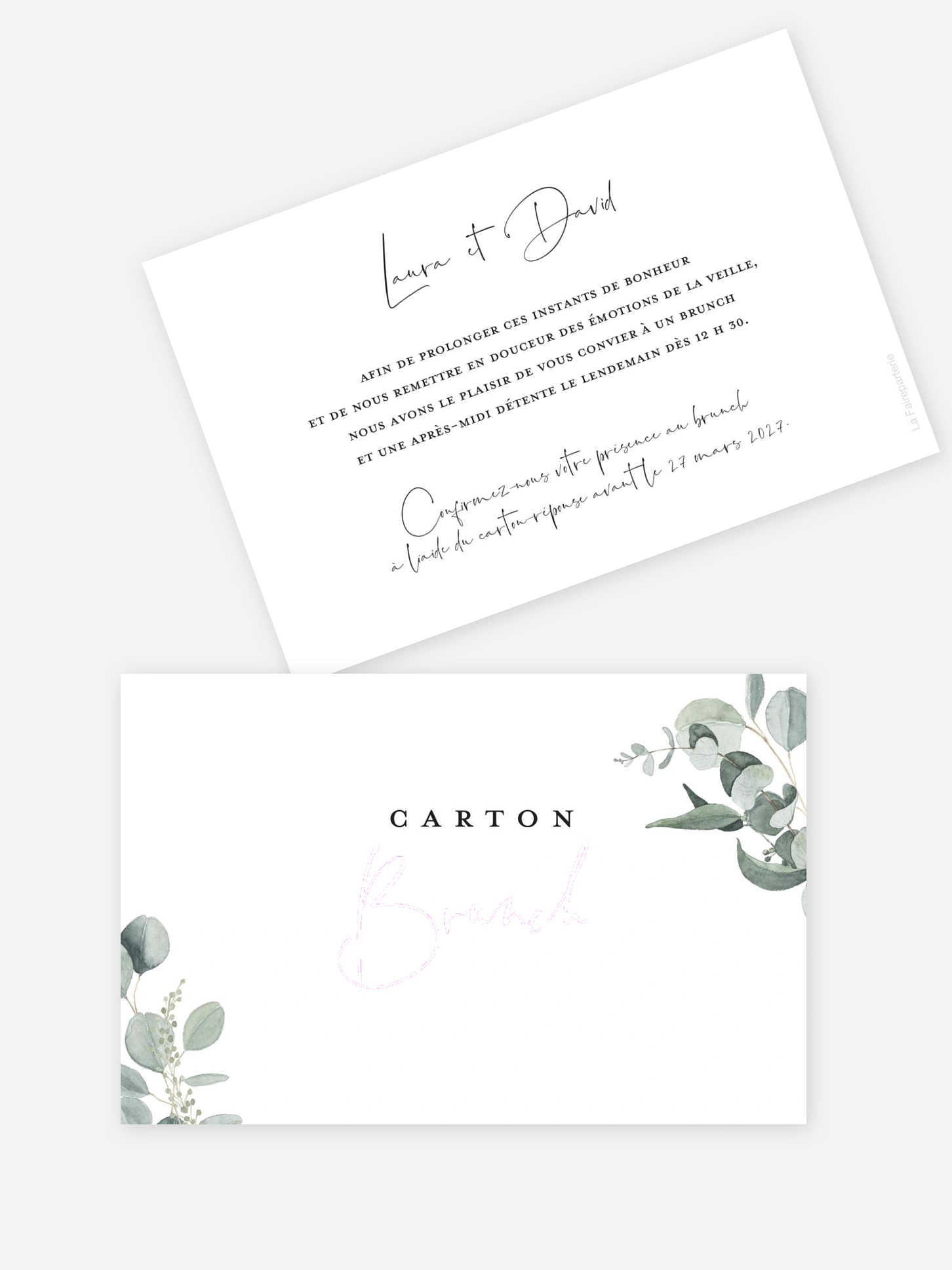 Carte brunch Eucalyptus Love