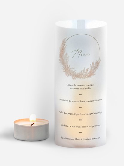 Menu mariage Blush Pampas