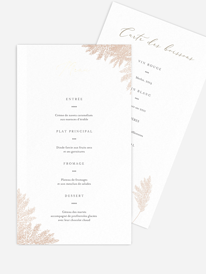 Menu De Mariage A Personnaliser Faireparterie