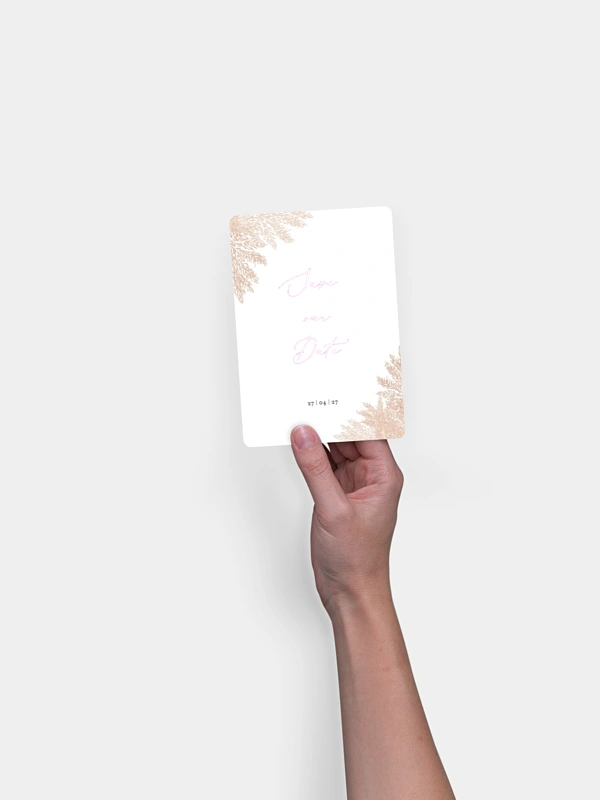 Save the date Blush Pampas