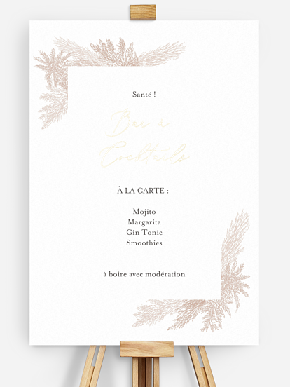 Affiche cocktail Blush Pampas