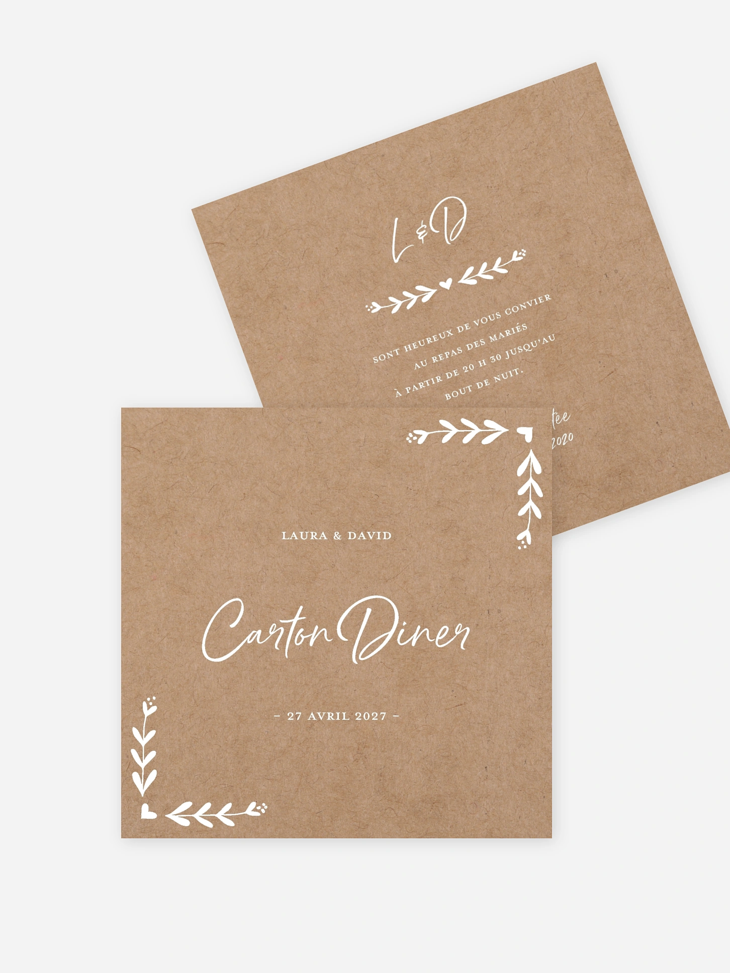 Carton d'invitation Champêtre chic