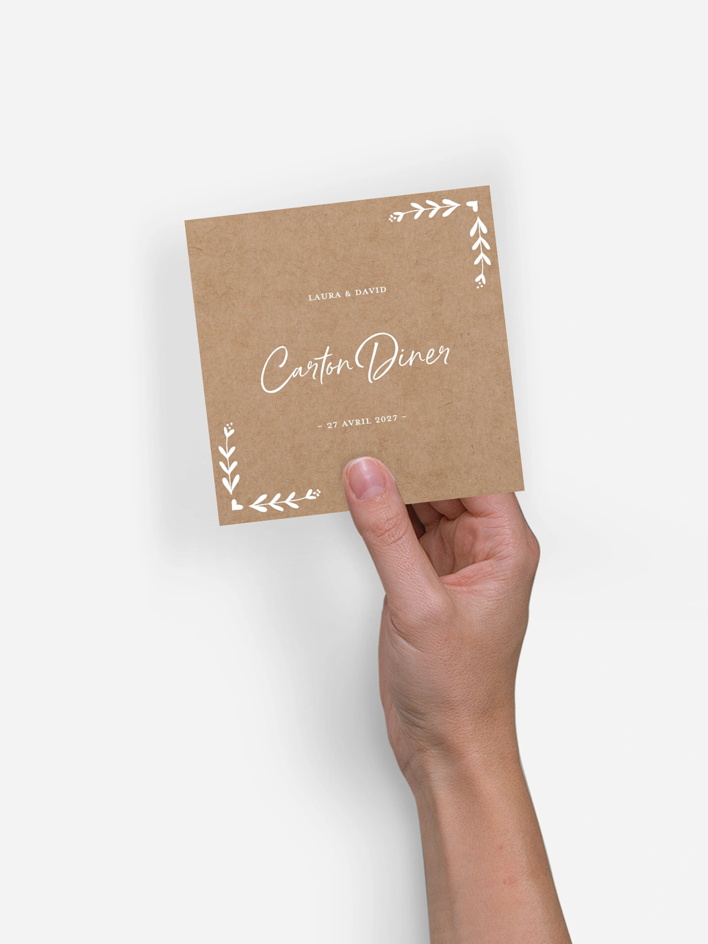 Carton d'invitation Champêtre chic