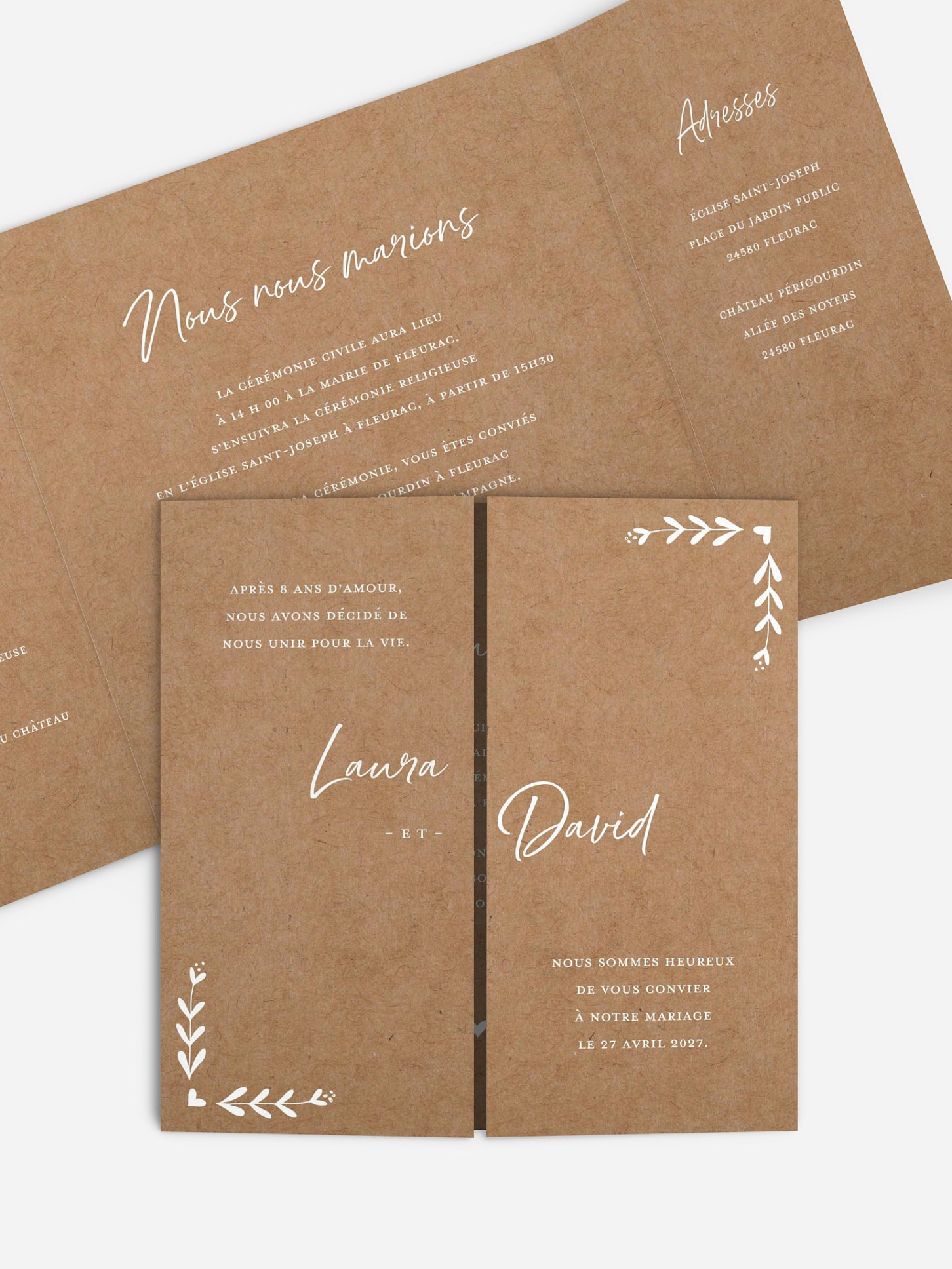 Faire-part de mariage Champêtre chic