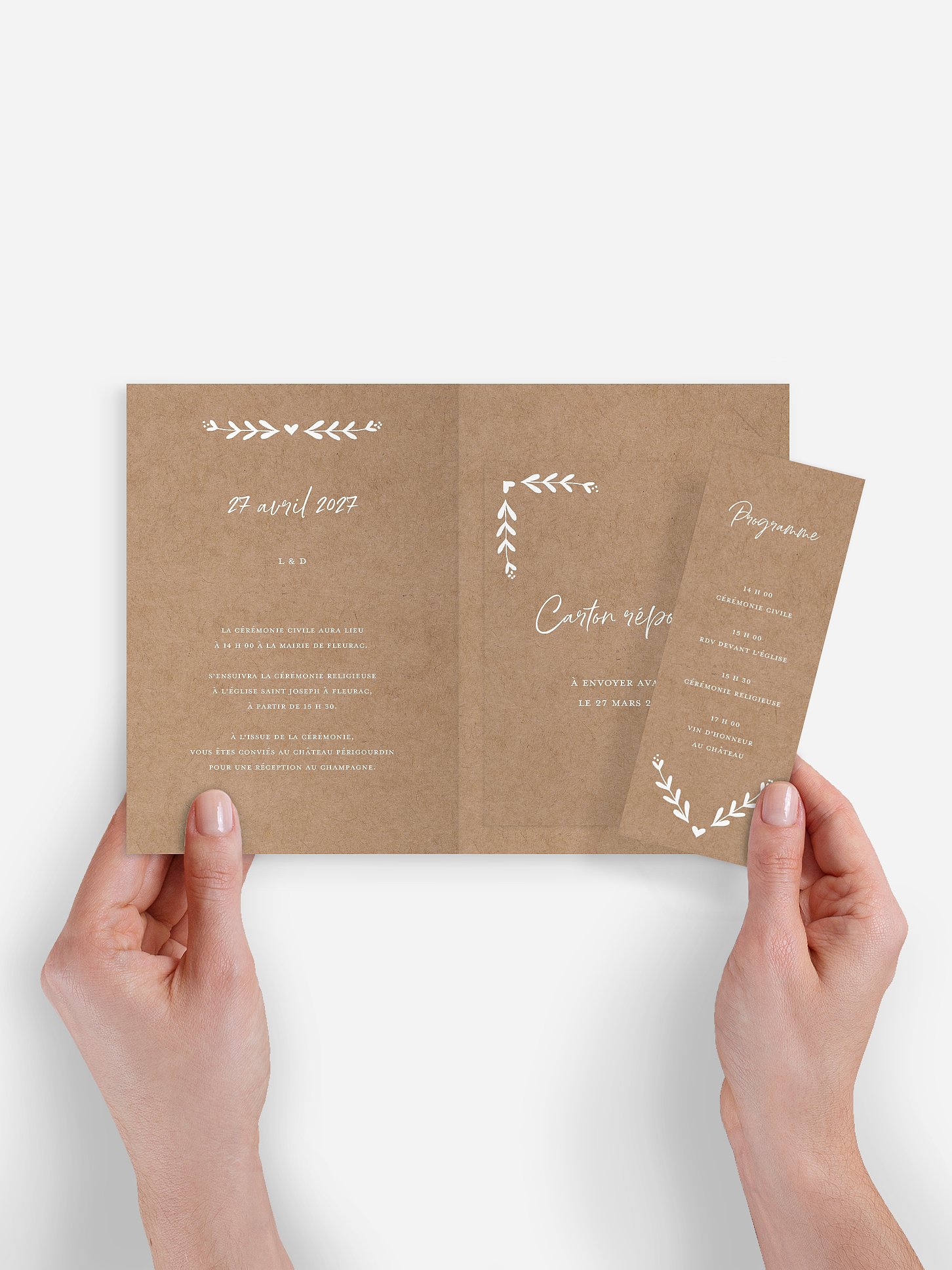 Faire-part de mariage Champêtre chic