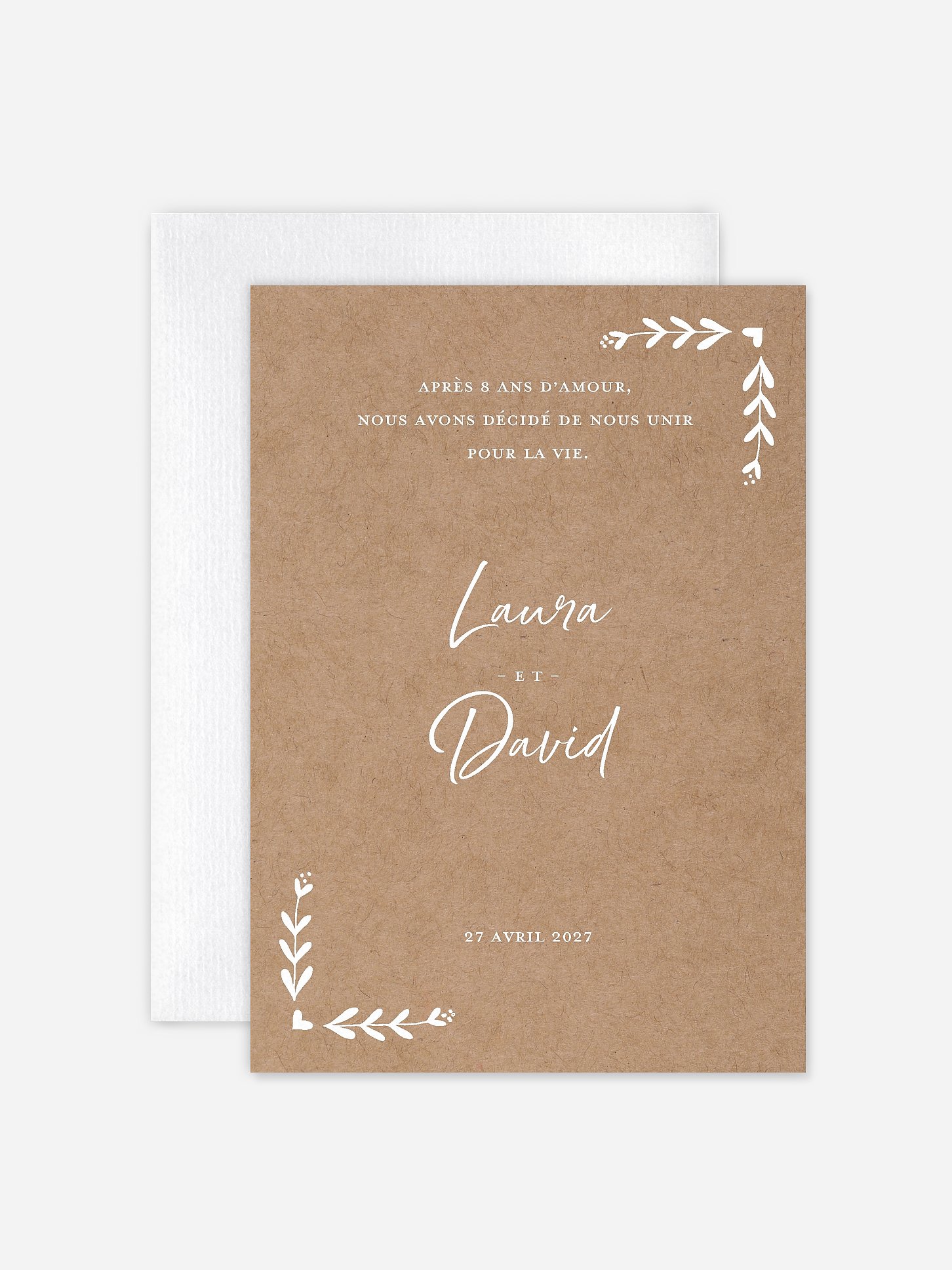 Faire-part de mariage Champêtre chic