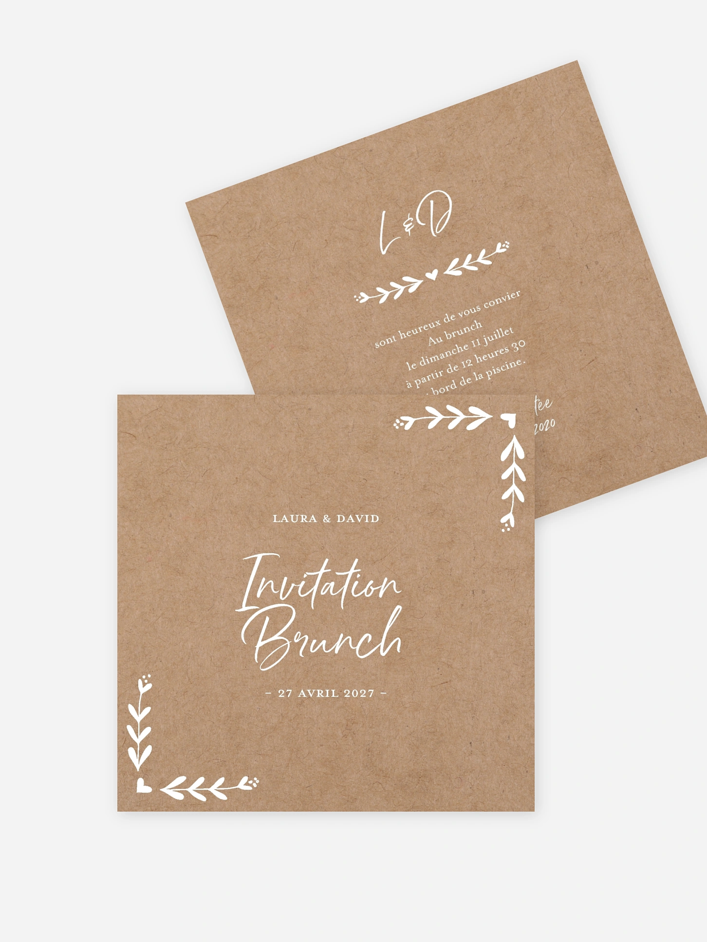 Carte brunch Champêtre chic