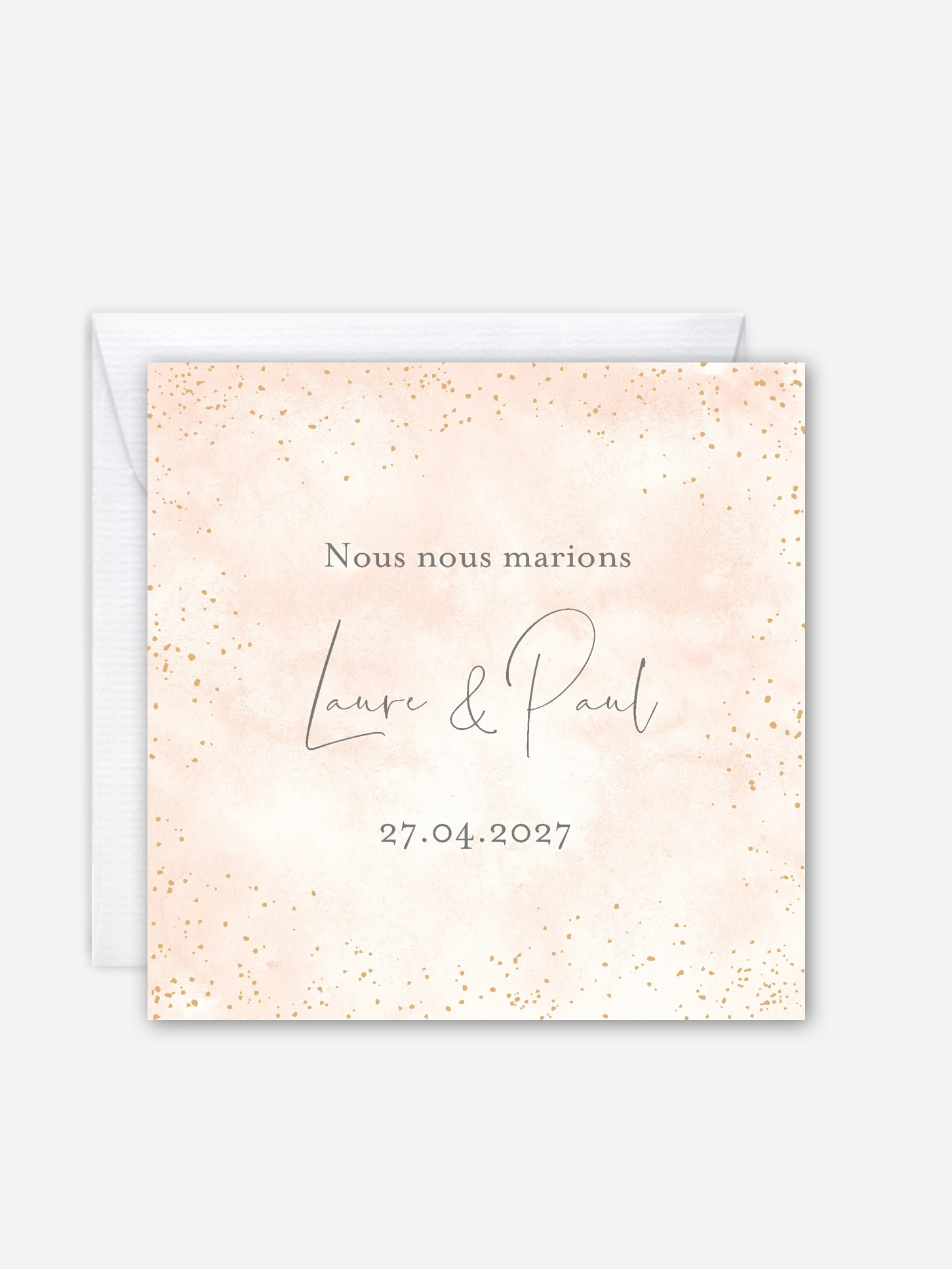 Faire-part de mariage Aquarelle intense