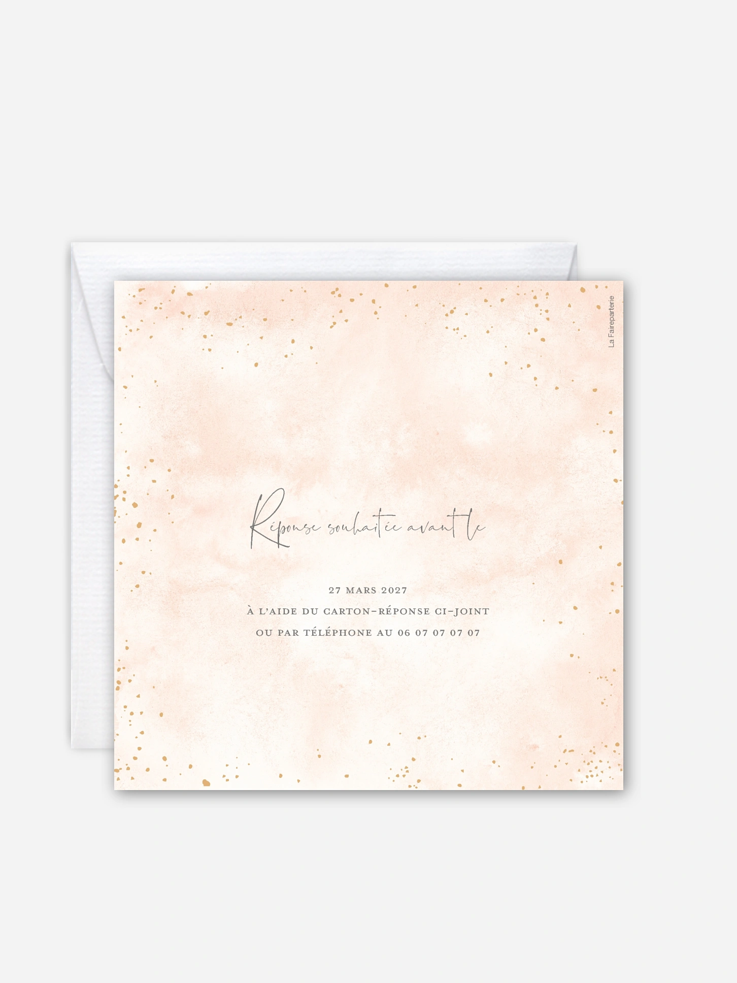Faire-part de mariage Aquarelle intense