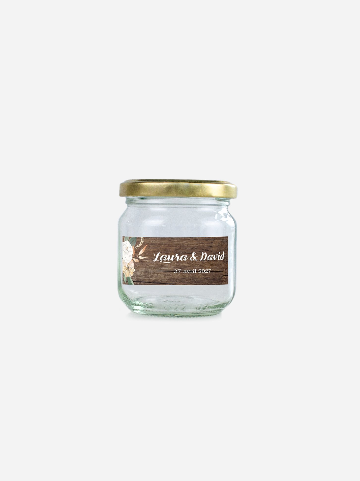 Étiquette cadeau mariage Fleurs champêtres
