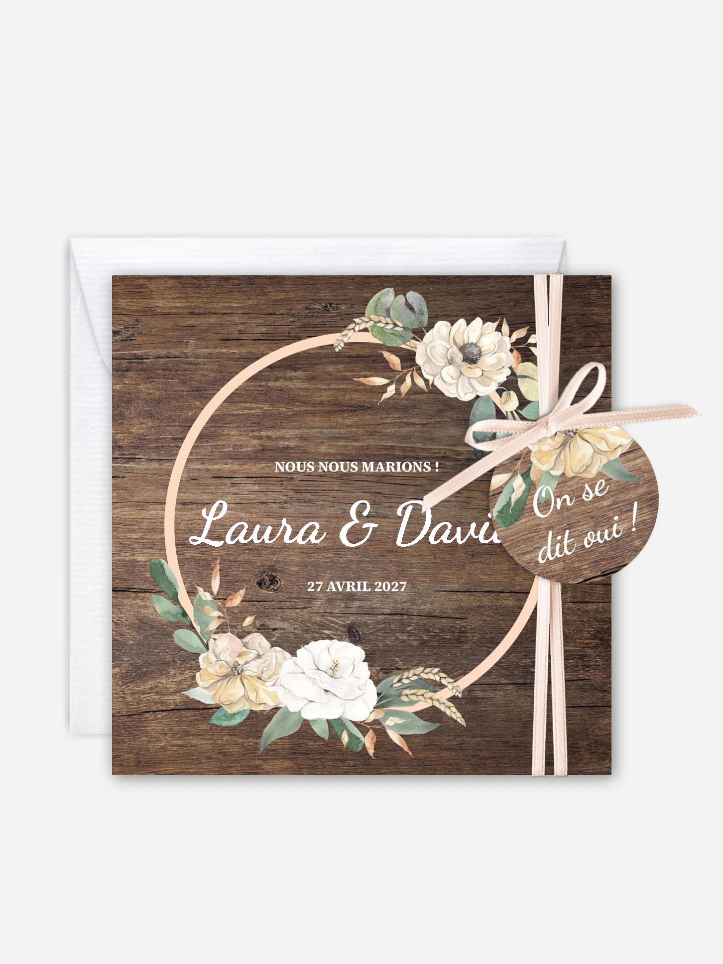 Faire-part de mariage Fleurs champêtres