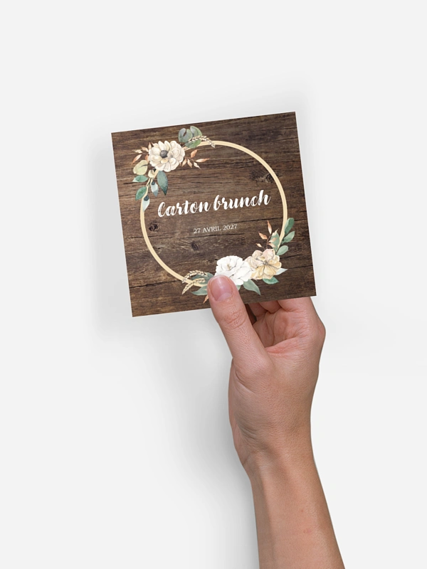 Carte brunch Fleurs champêtres