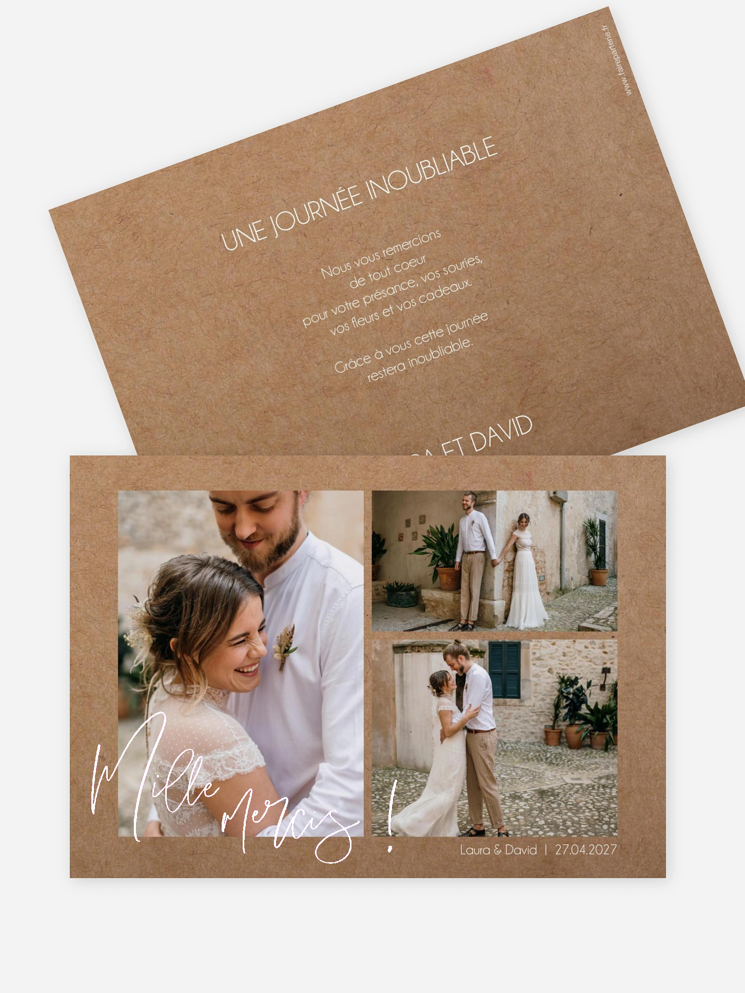 Carte de remerciements Multi-photo VI