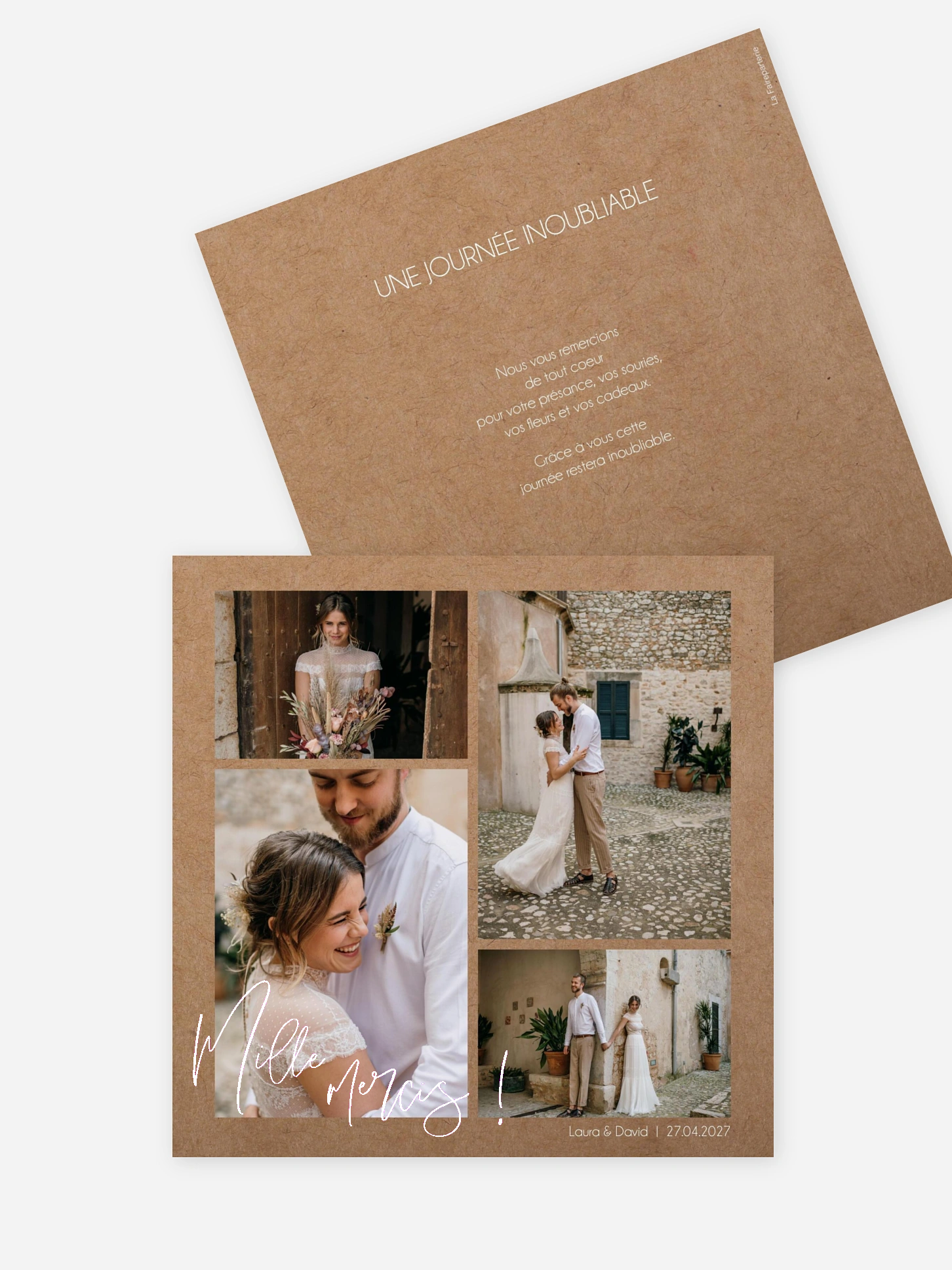 Carte de remerciements Multi-photo VI