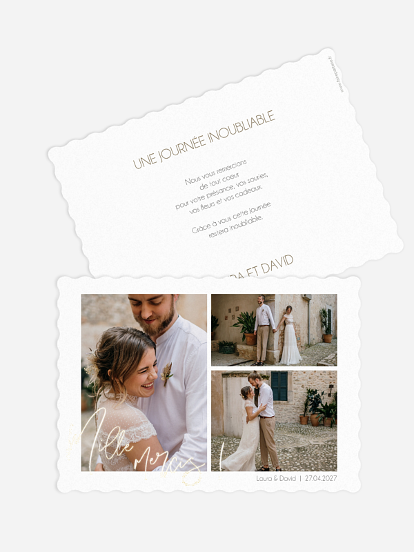 Carte de remerciements Multi-photo VI