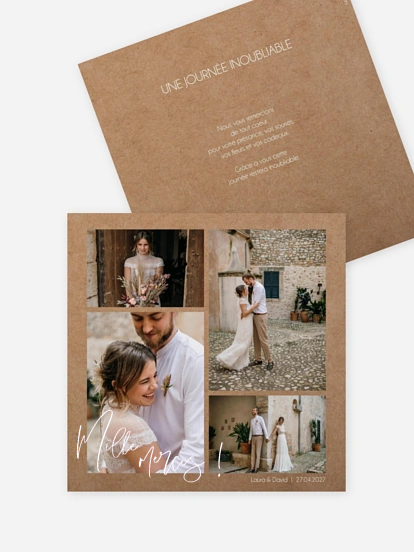 Carte de remerciements Multi-photo VI