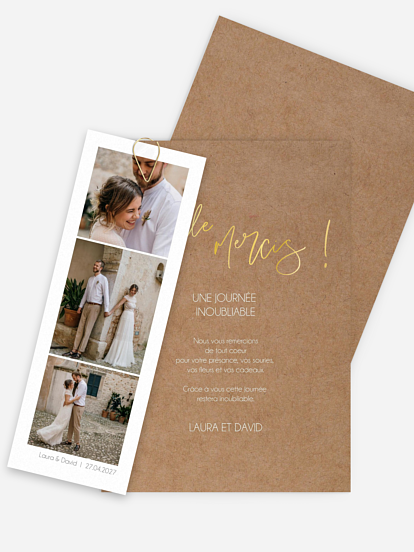 Carte de remerciements Multi-photo VI