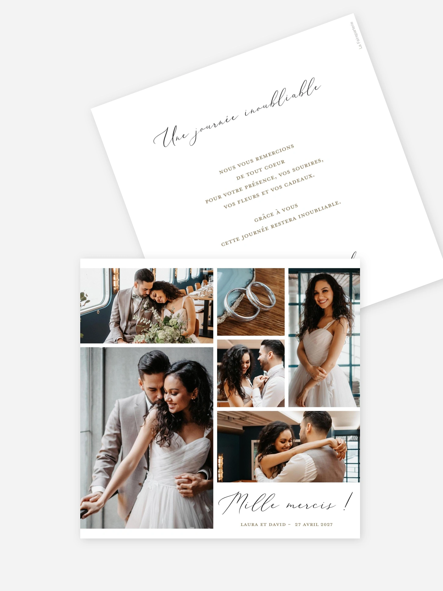 Carte de remerciements Multi-photo VIII