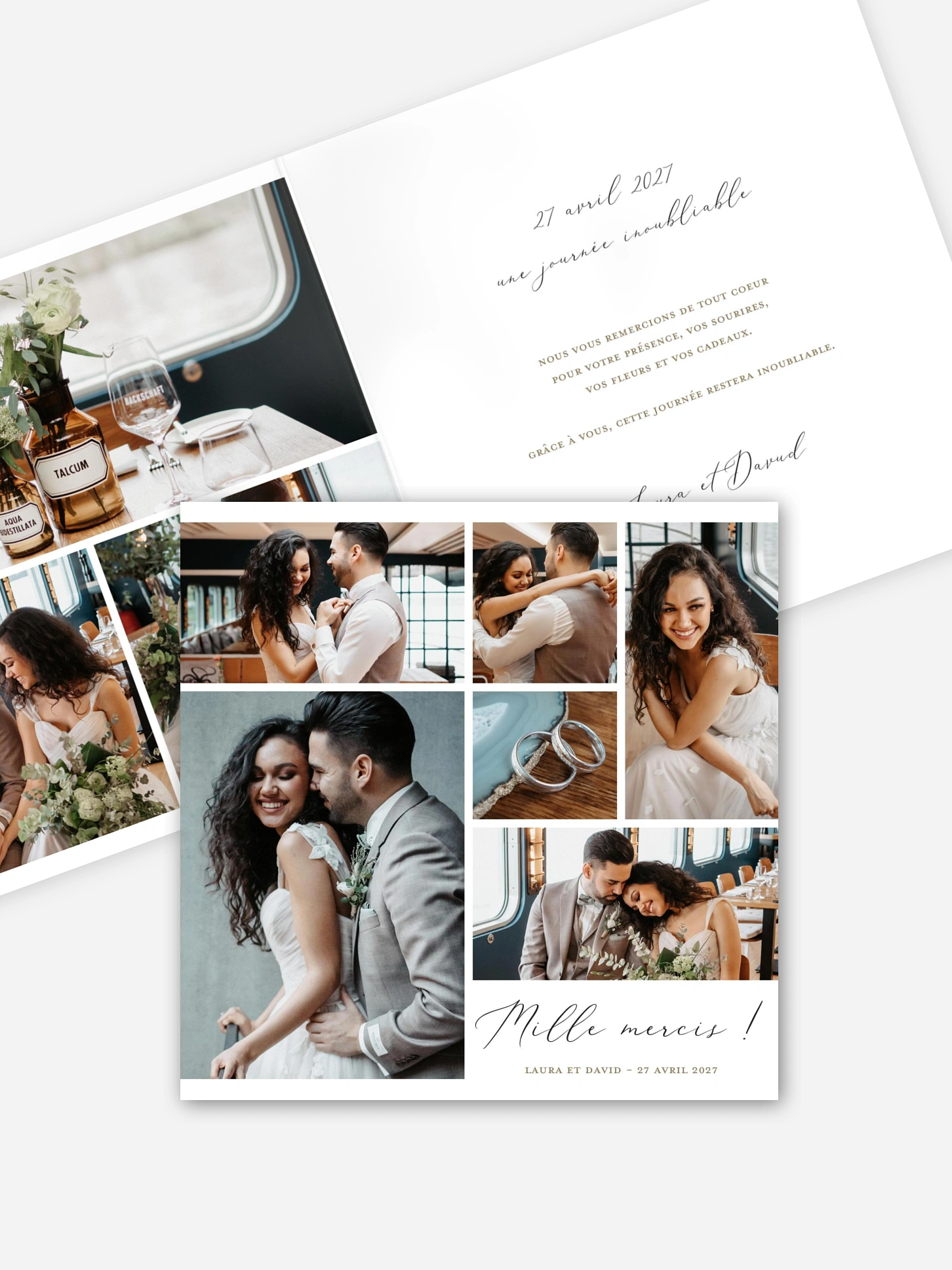 Carte de remerciements Multi-photo VIII