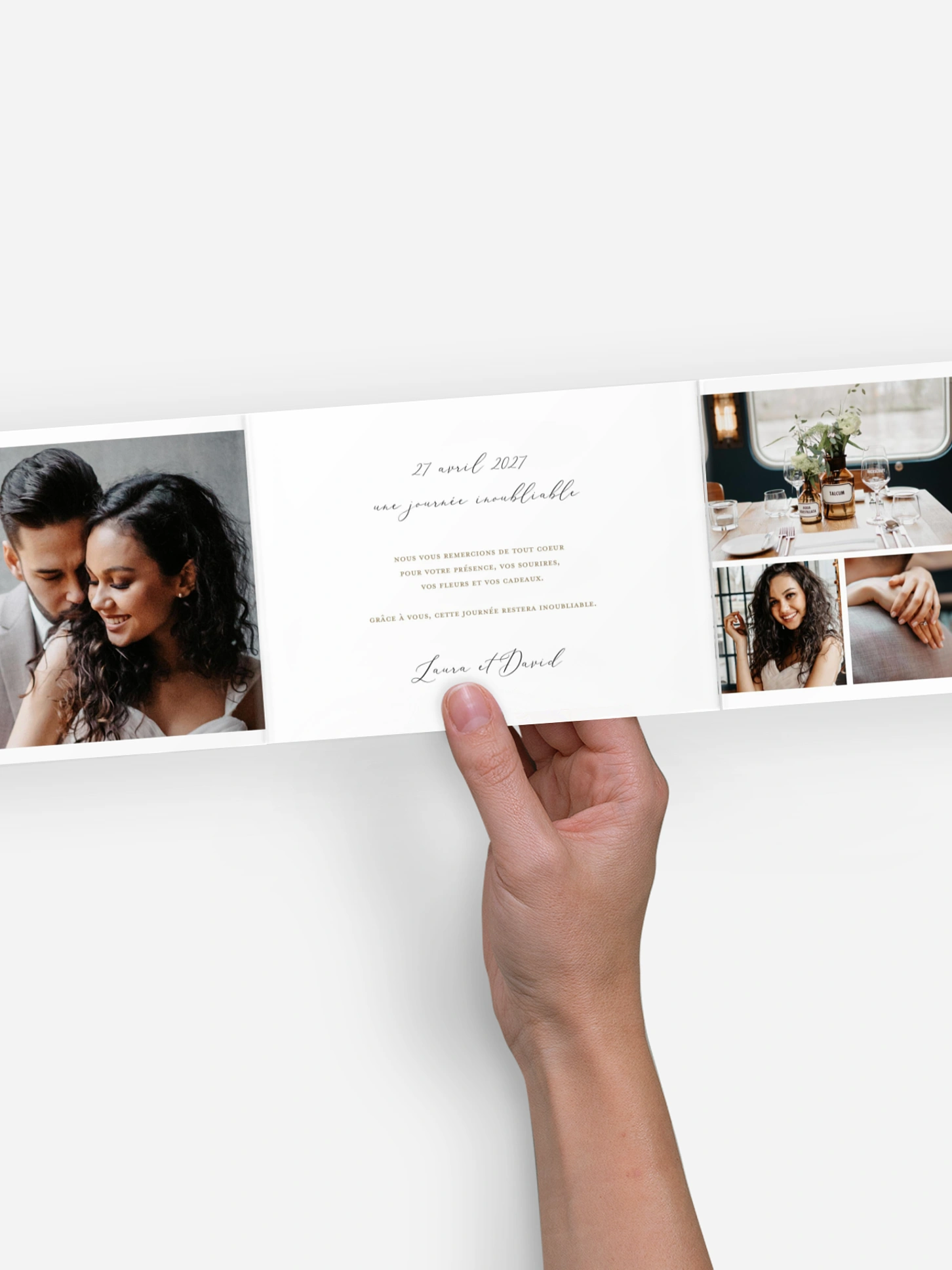 Carte de remerciements Multi-photo VIII