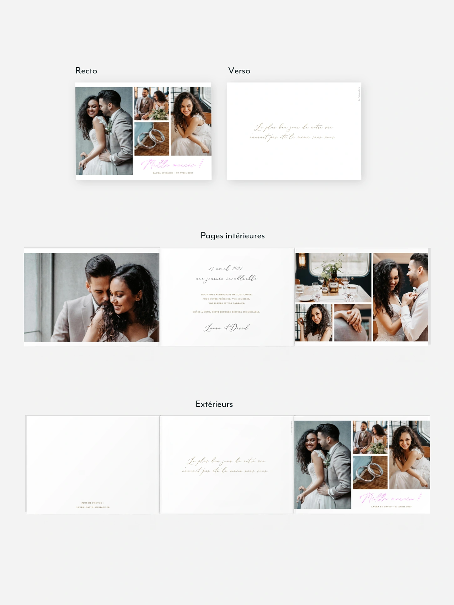 Carte de remerciements Multi-photo VIII