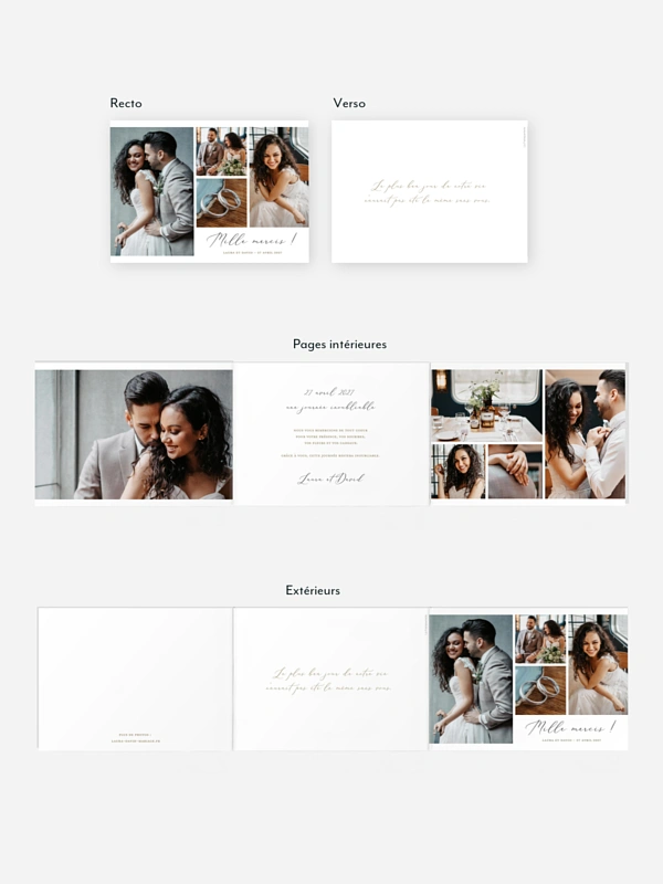 Carte de remerciements Multi-photo VIII