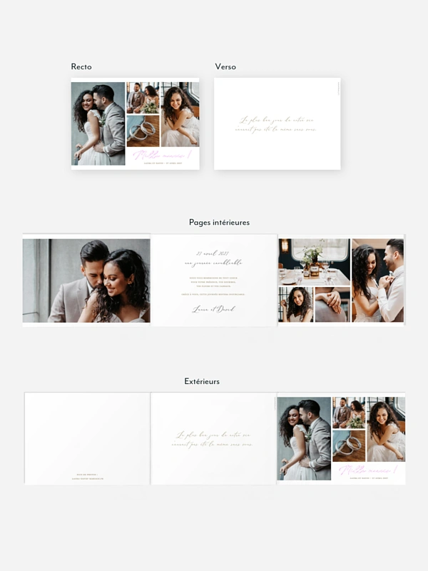 Carte de remerciements Multi-photo VIII