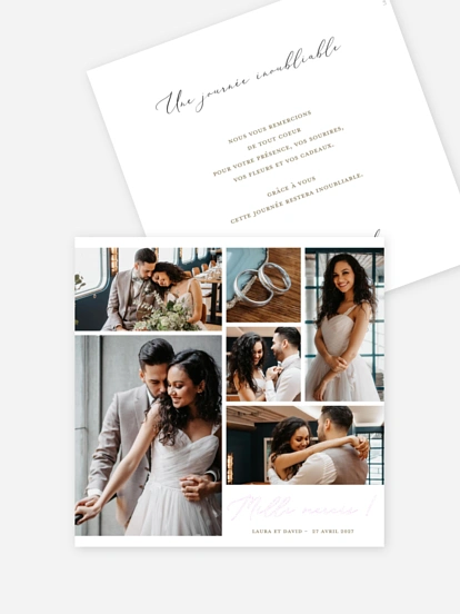 Carte de remerciements Multi-photo VIII