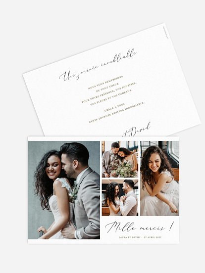 Carte de remerciements Multi-photo VIII