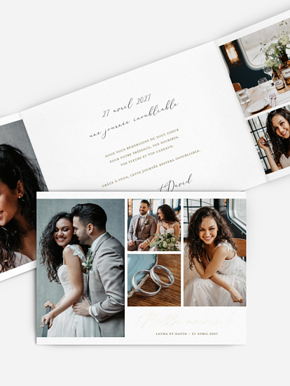 Carte de remerciements Multi-photo VIII