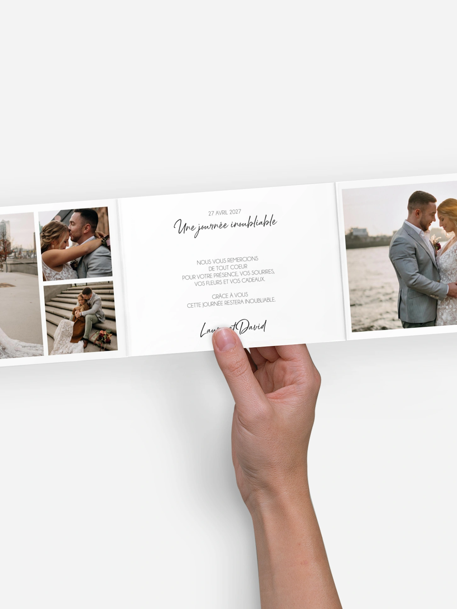 Carte de remerciements Multi-photo IX
