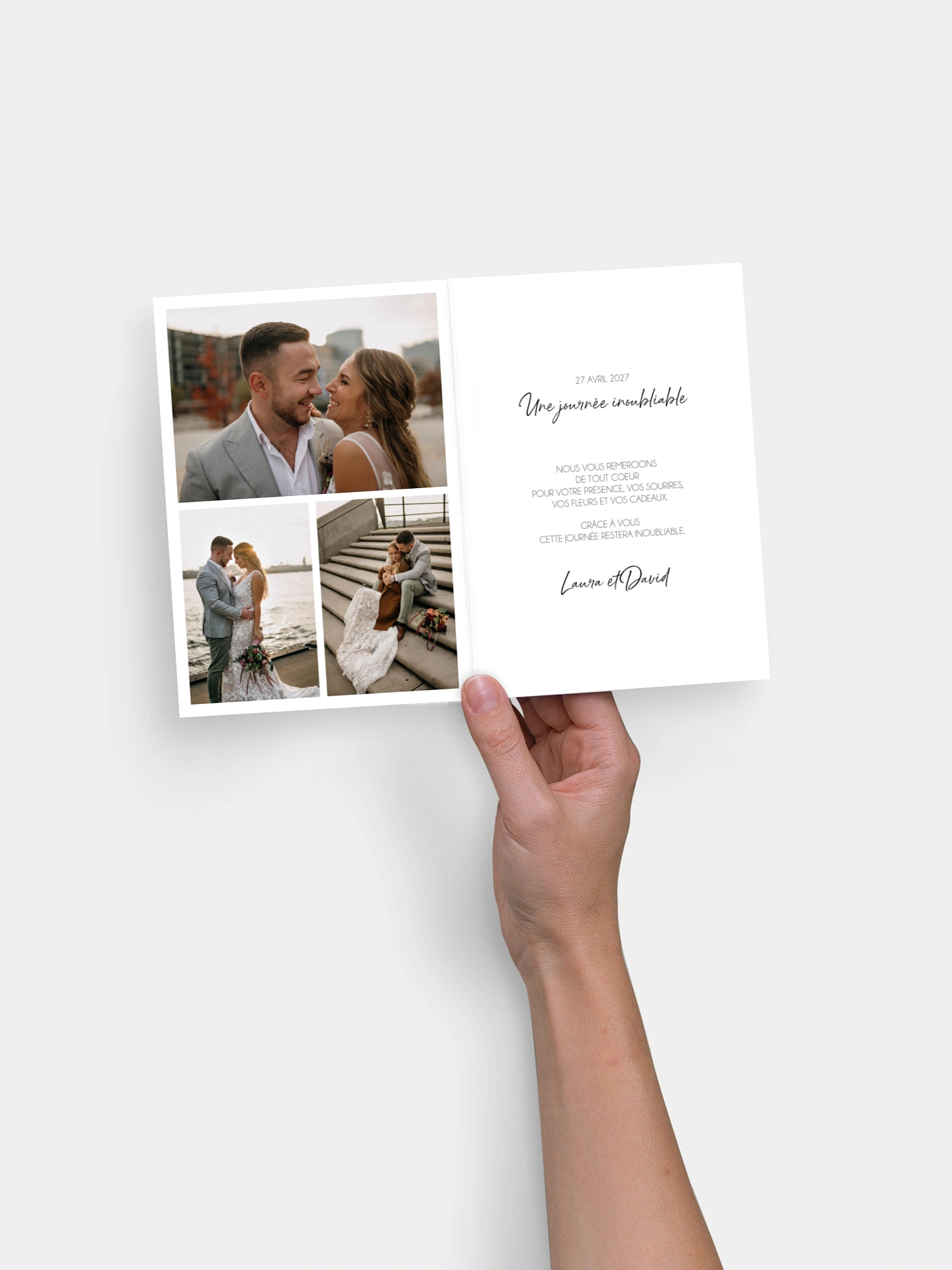 Carte de remerciements Multi-photo IX