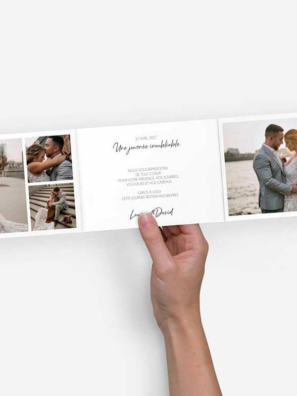 Carte de remerciements Multi-photo IX