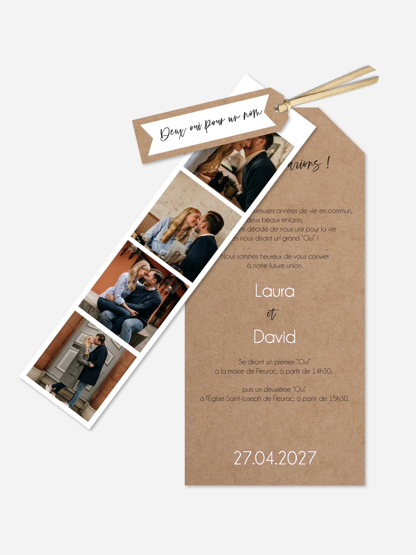 Faire-part de mariage Bande photos