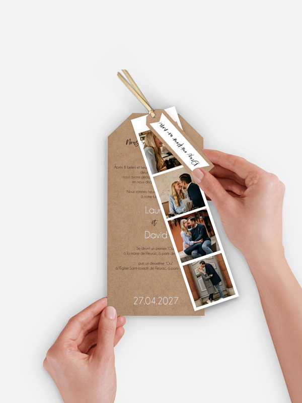 Faire-part de mariage Bande photos