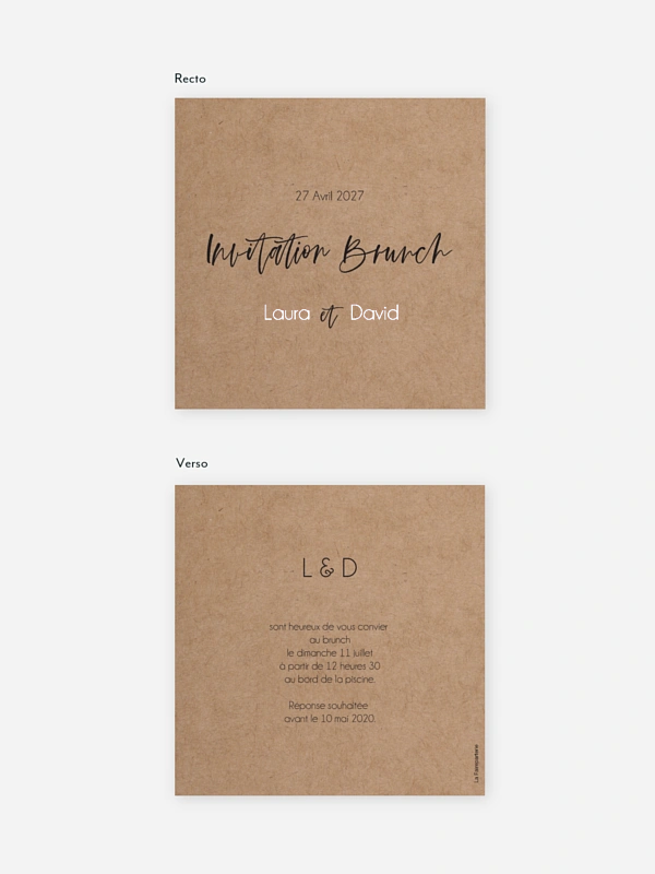 Carte brunch Bande photos