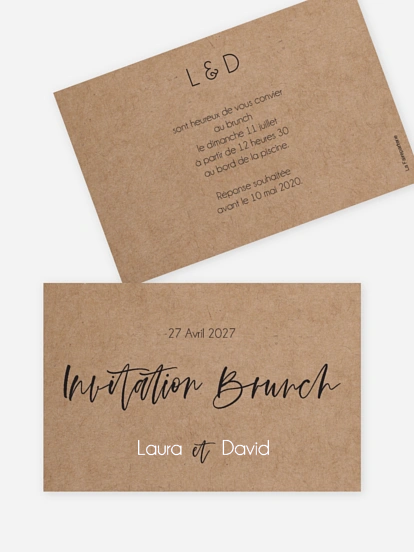Carte brunch Bande photos