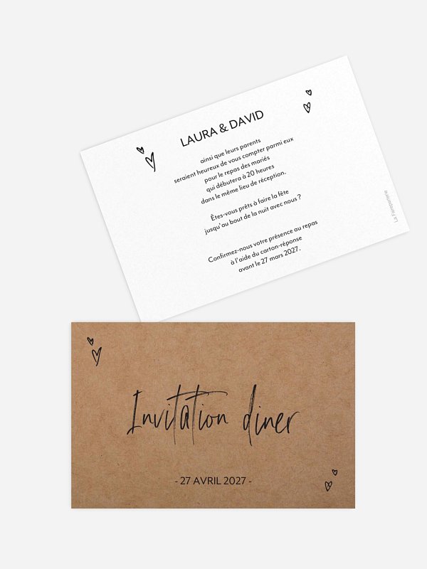 Carton d'invitation Nous