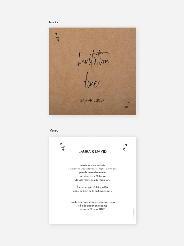 Carton d'invitation Nous