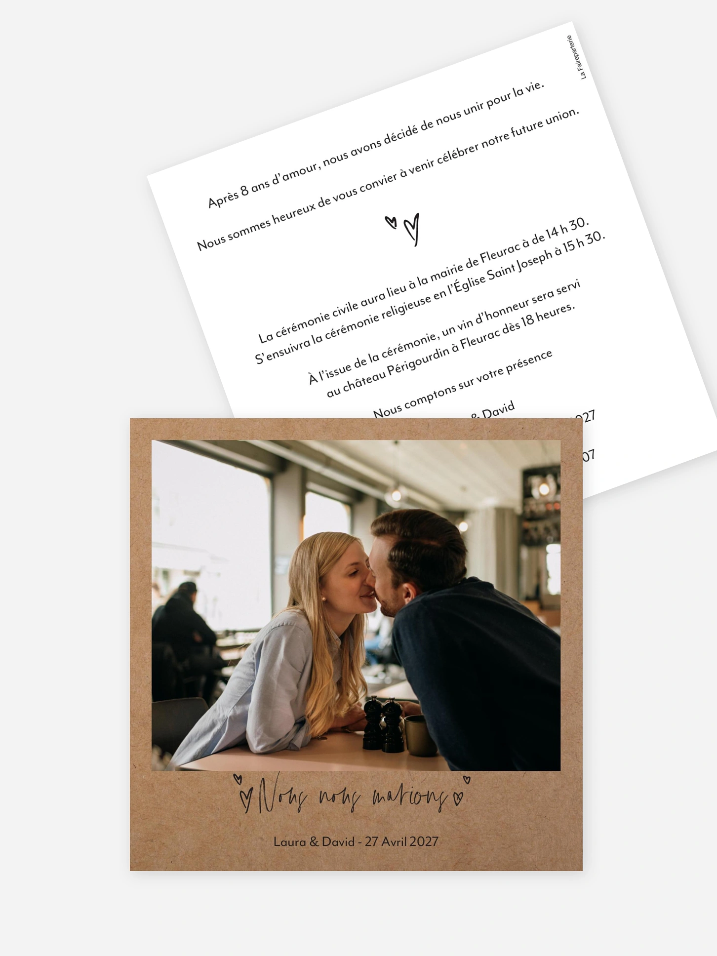 Faire-part de mariage Nous
