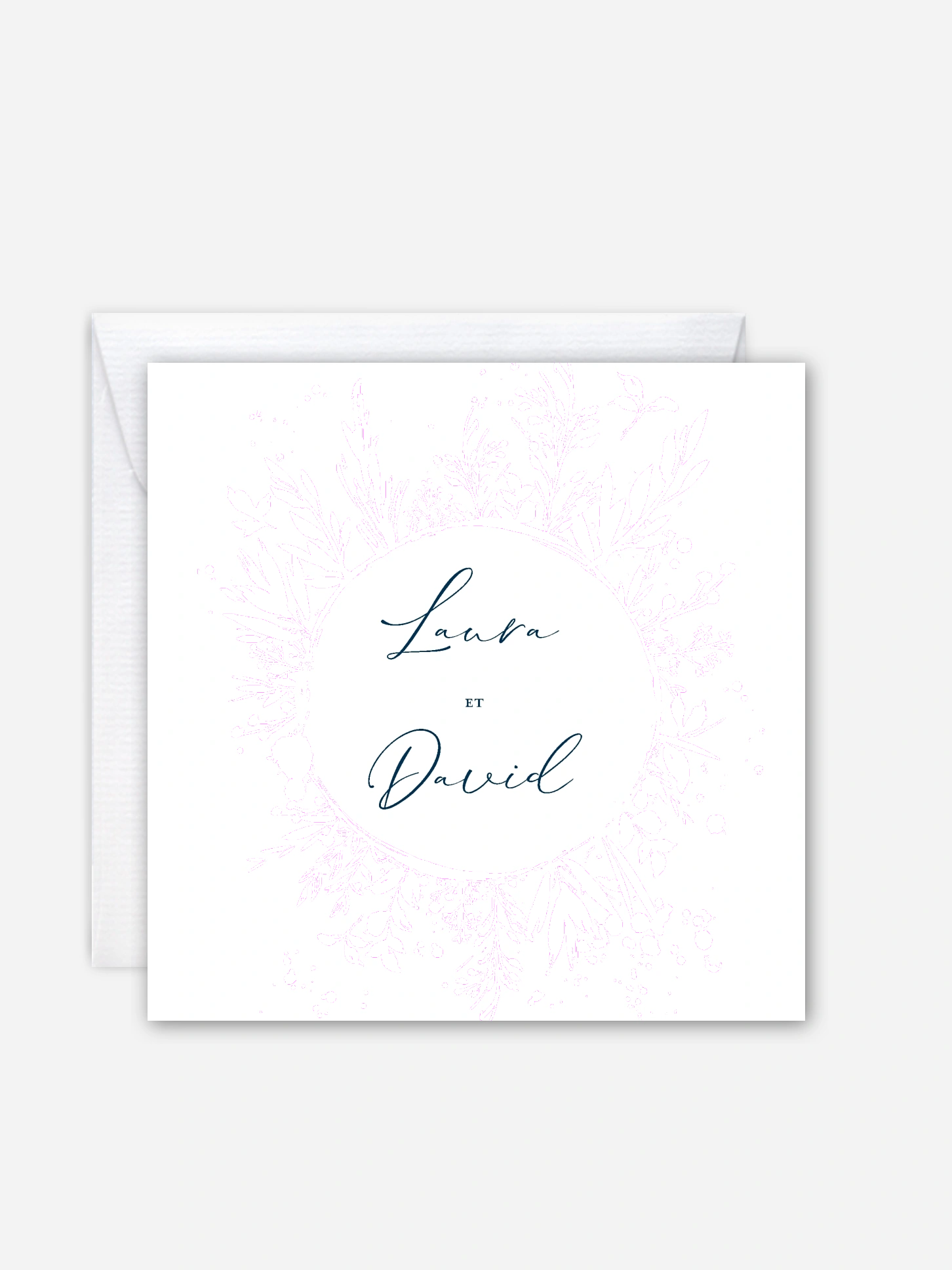 Faire-part de mariage Envolée florale chic
