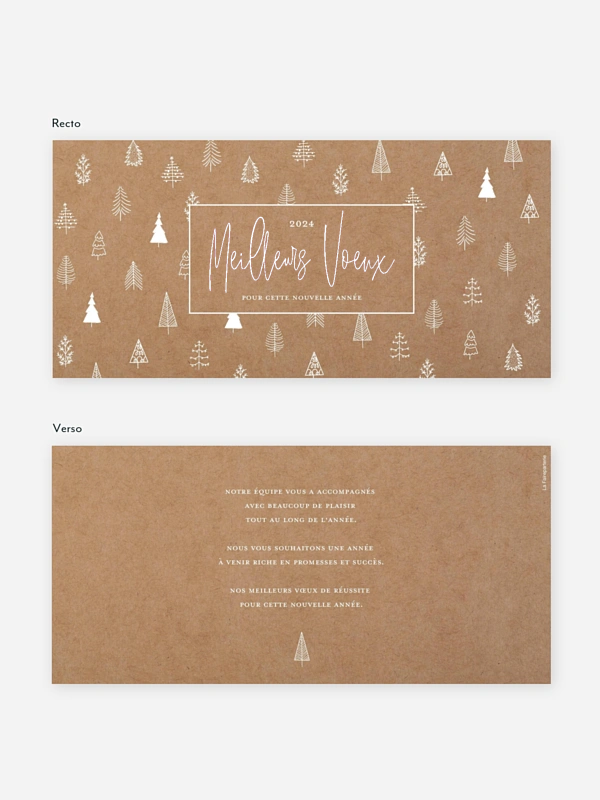 Carte de voeux entreprise Scandi Trees