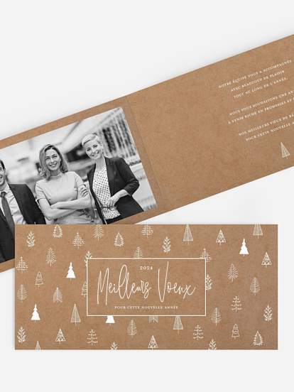 Carte de voeux entreprise Scandi Trees
