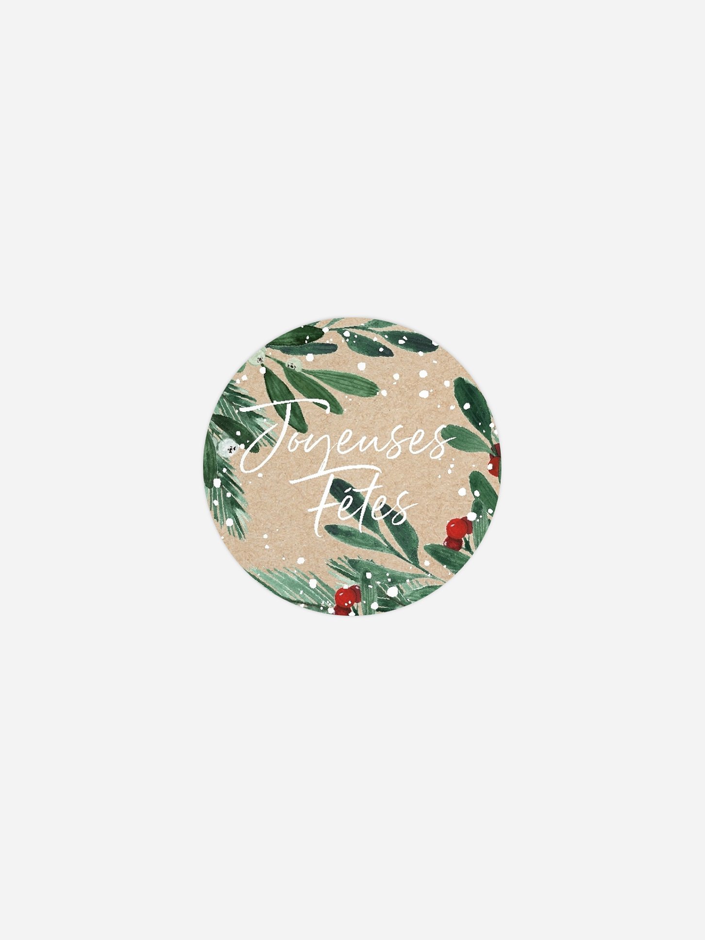 Étiquette cadeau Noël Noël chic